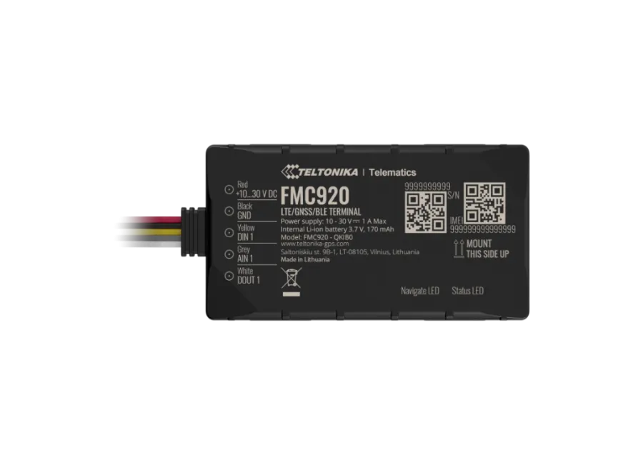 Teltonika FMC920-E Traceur GPS 4G LTE pour véhicules – Positionnement précis et arrêt à distance