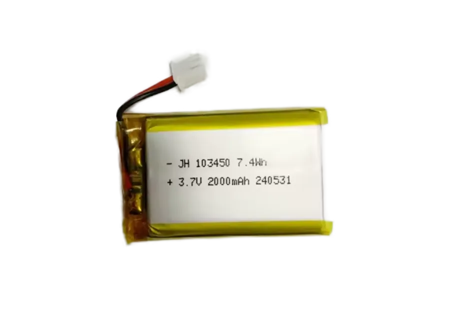 Batterie Li-ion Jhxny 103450 (2000mAh, 3.7V) – avec connecteur ZHR-2