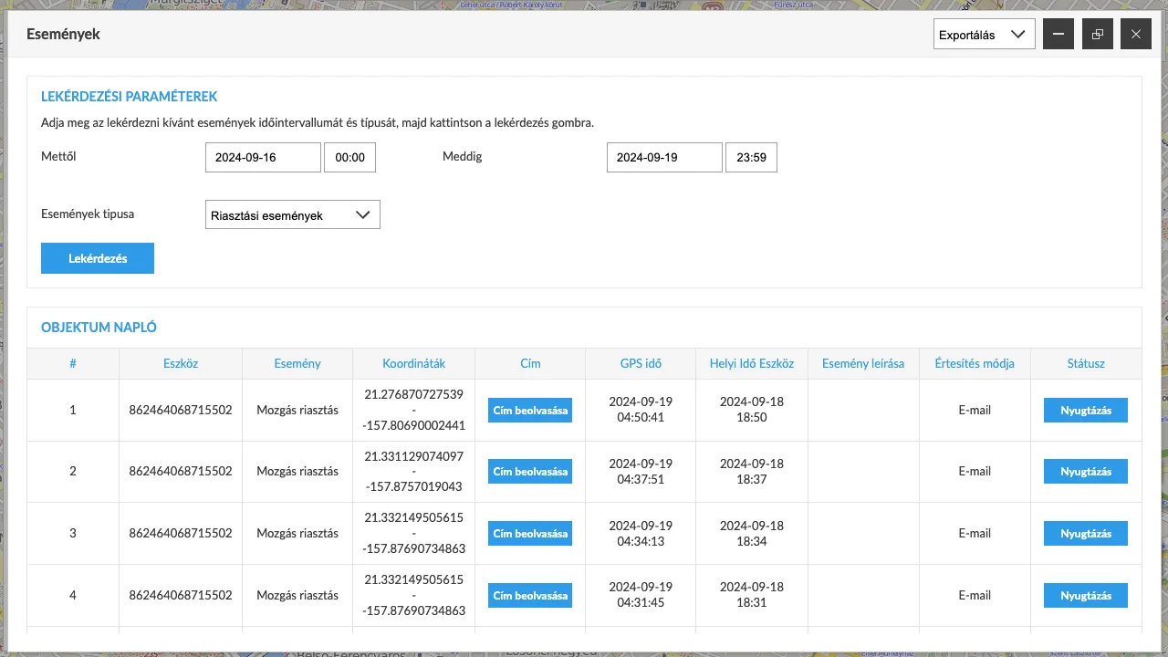 Gestion des événements